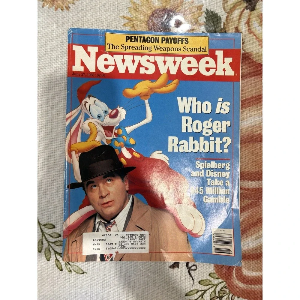 Vintage 1988 Newsweek Magazine – Who Framed Roger Rabbit Cover